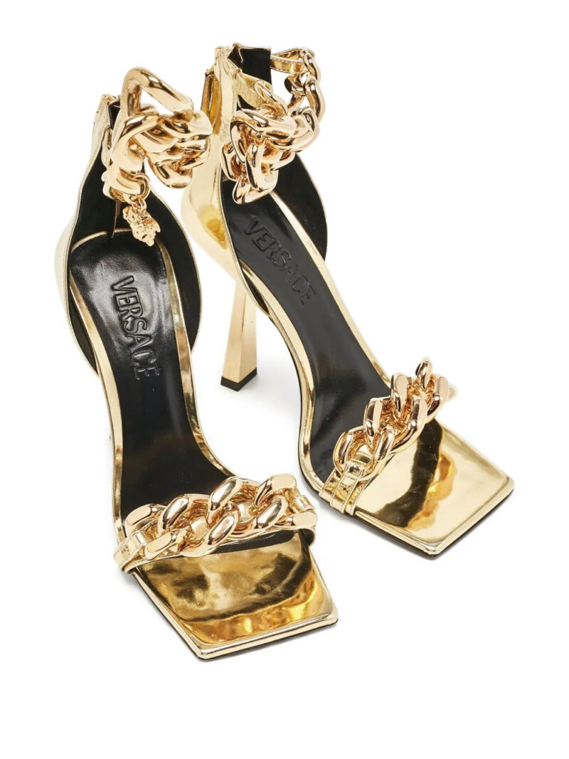 Versace  Medusa chain ankle-strap sandals