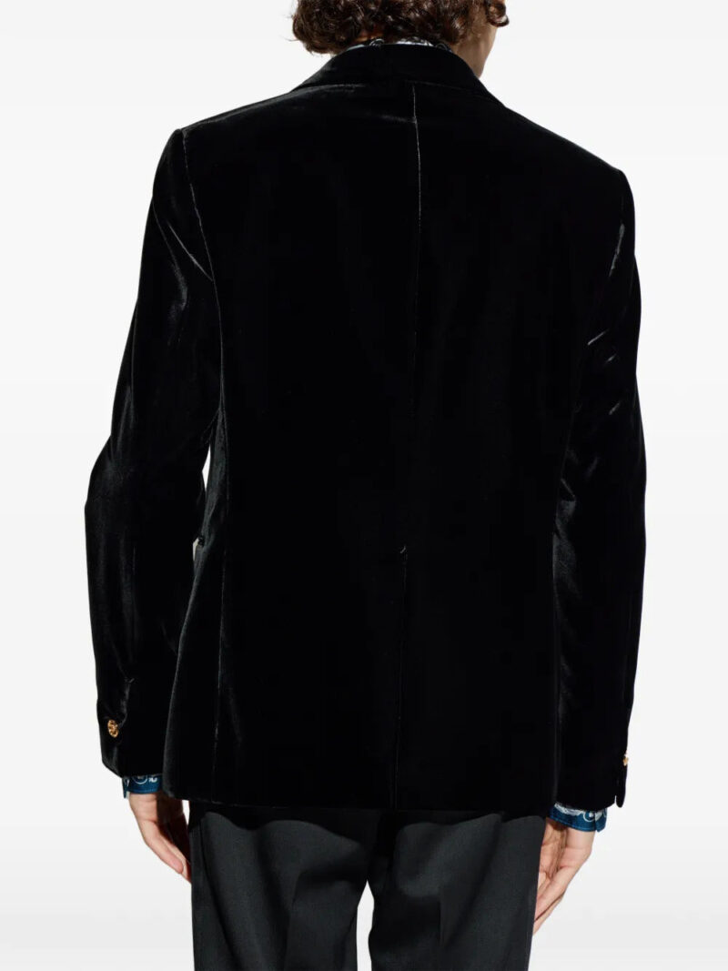 Versace  Medusa button velvet blazer