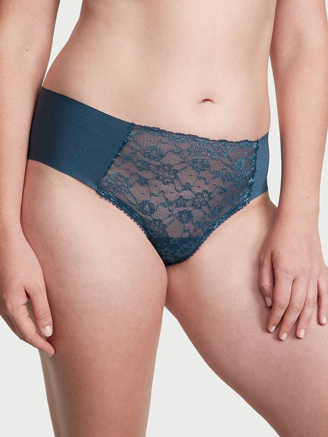 Victoria's Secret Shimmer Lace-Inset No-Show Cheeky Panty