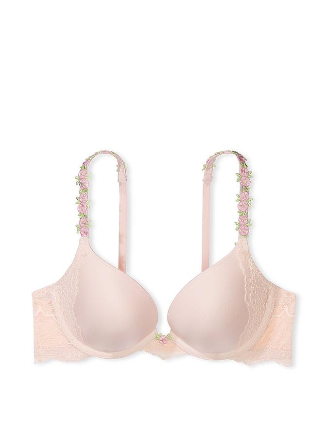 Victoria's Secret Rosebud Embroidery Smooth & Lace Push-Up Bra