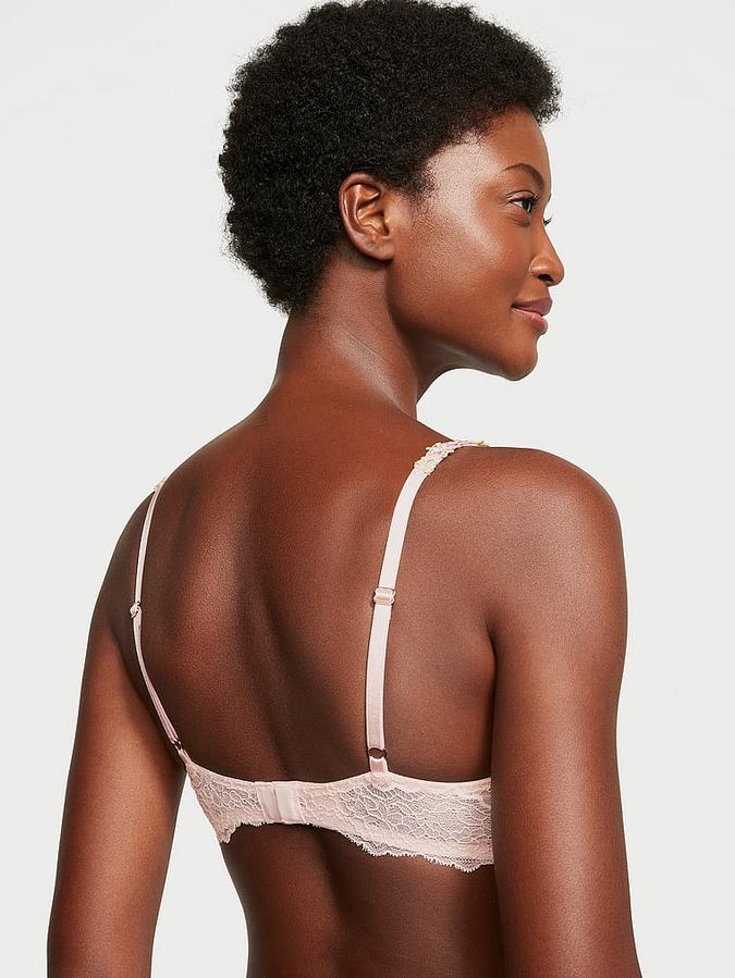 Victoria's Secret Rosebud Embroidery Smooth & Lace Push-Up Bra