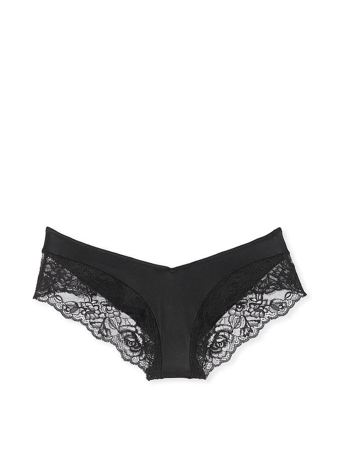 Victoria's Secret Rose Lace-Trim High-Leg Cheeky Panty