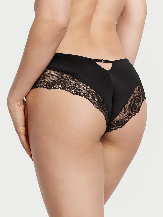Victoria's Secret Rose Lace-Trim High-Leg Cheeky Panty