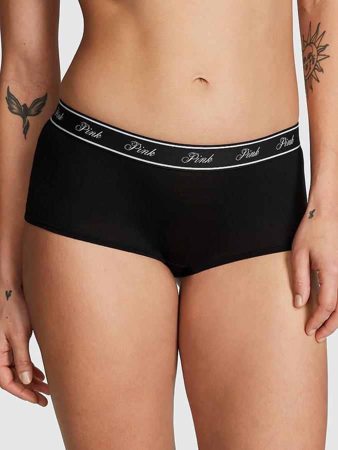 Victoria's Secret Logo Cotton Boyshort Panty