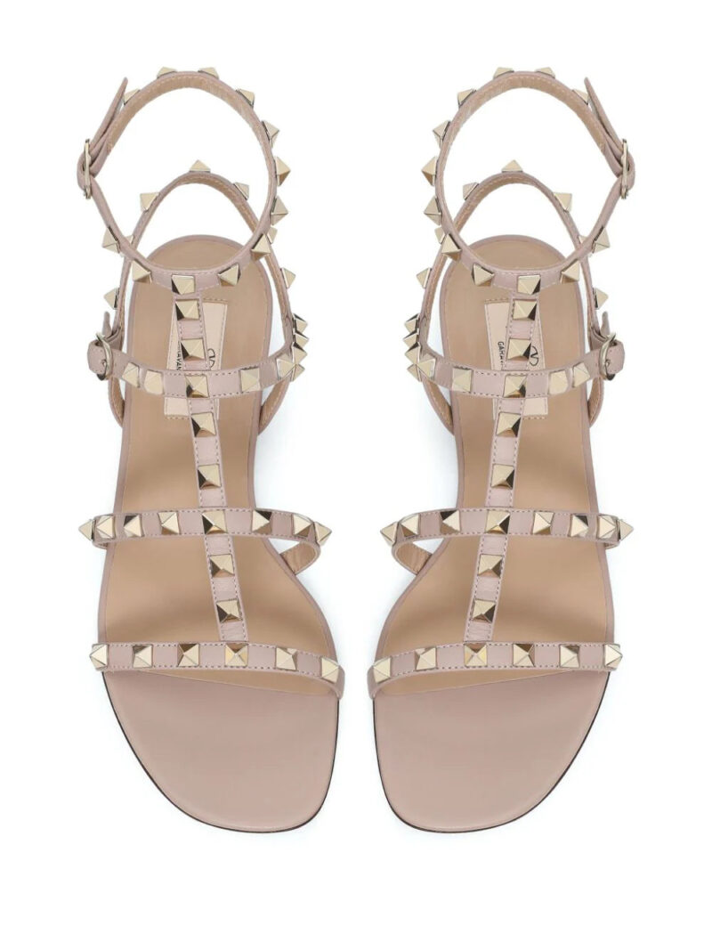 Valentino Garavani Rockstud ankle-strap flat sandals