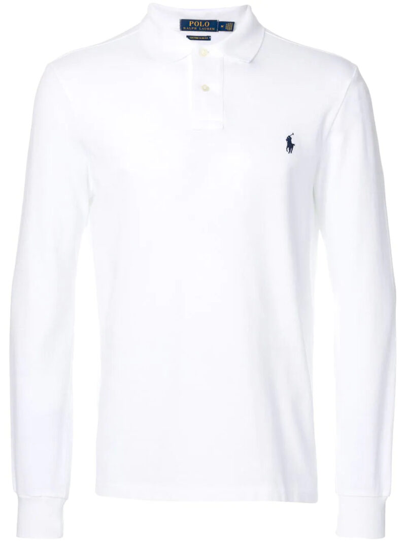 Polo Ralph Lauren logo embroidered long-sleeve polo shirt