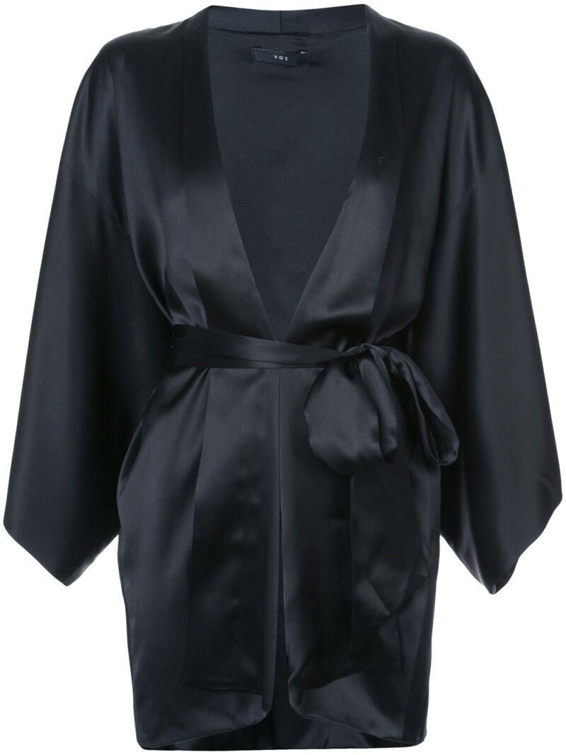 VOZ  silk tie-waist jacket
