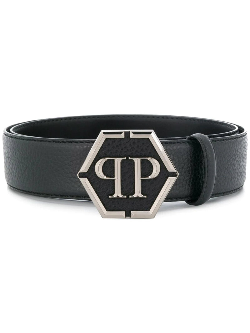 Phillip plein logo buckle belt