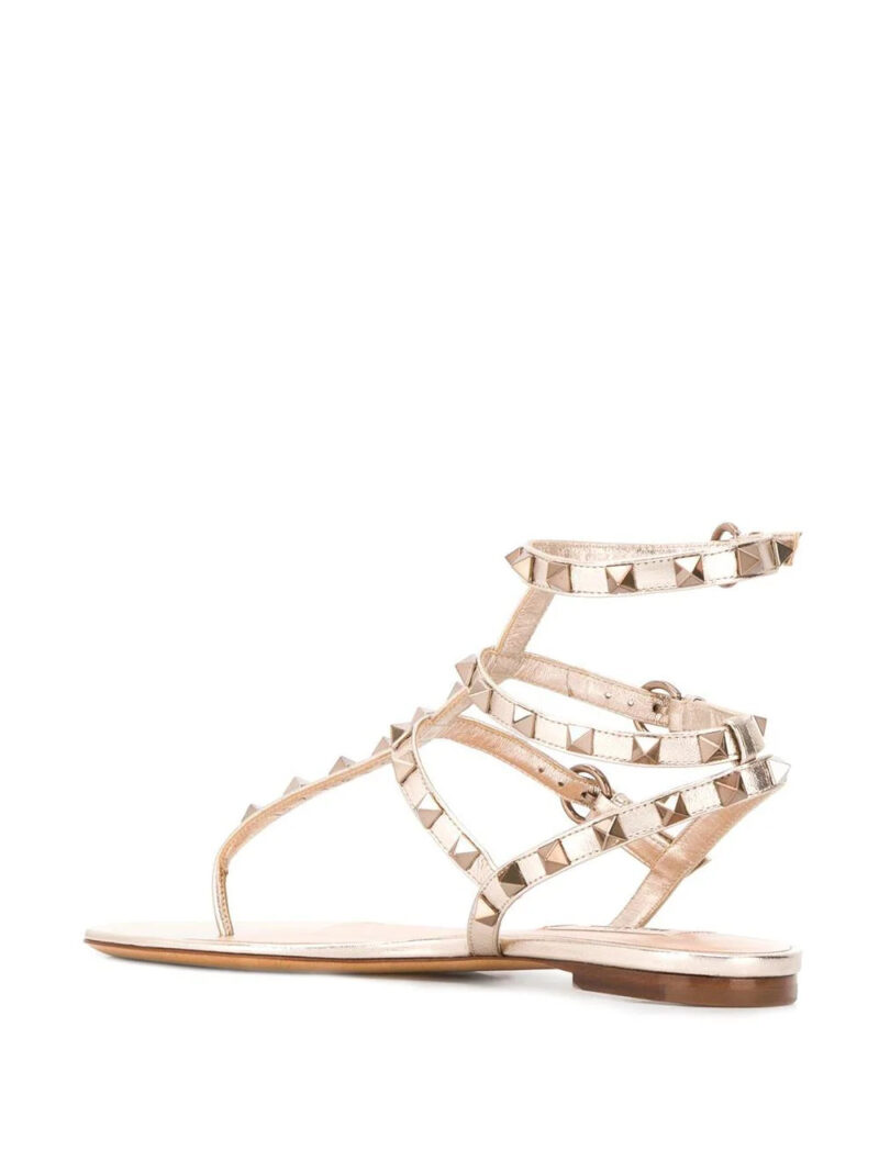 Valentino Garavani Rockstud metallic-effect sandals