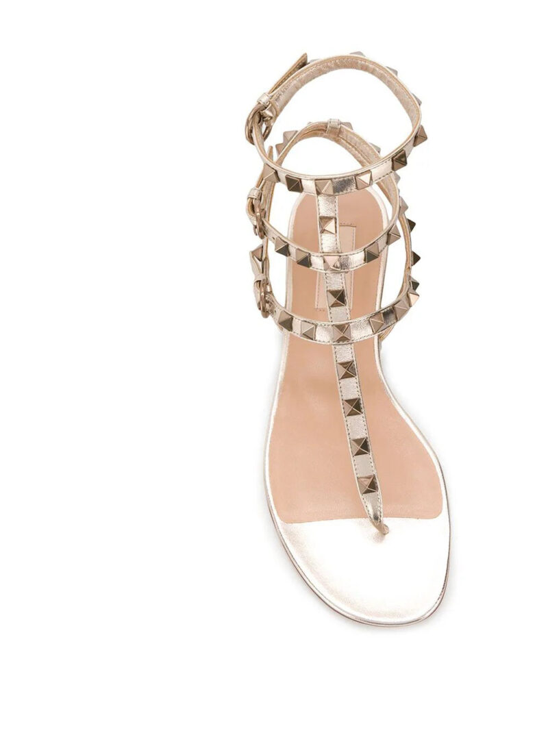 Valentino Garavani Rockstud metallic-effect sandals