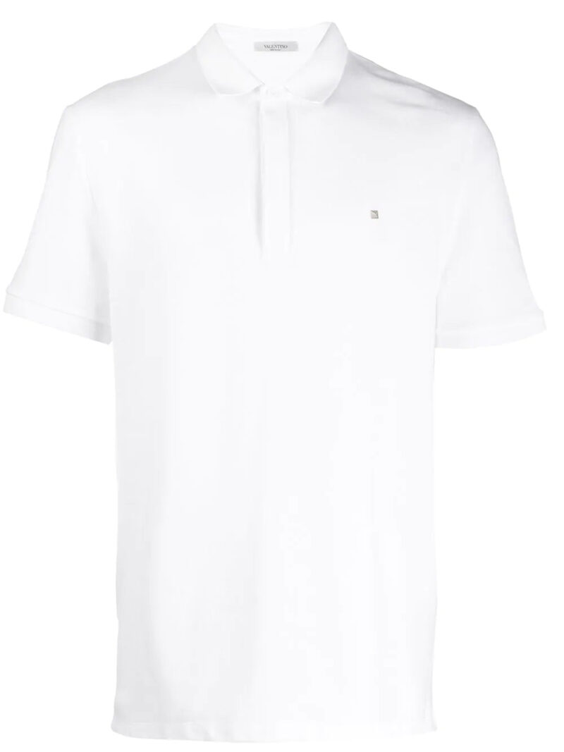 Valentino  rockstud appliqué polo shirt