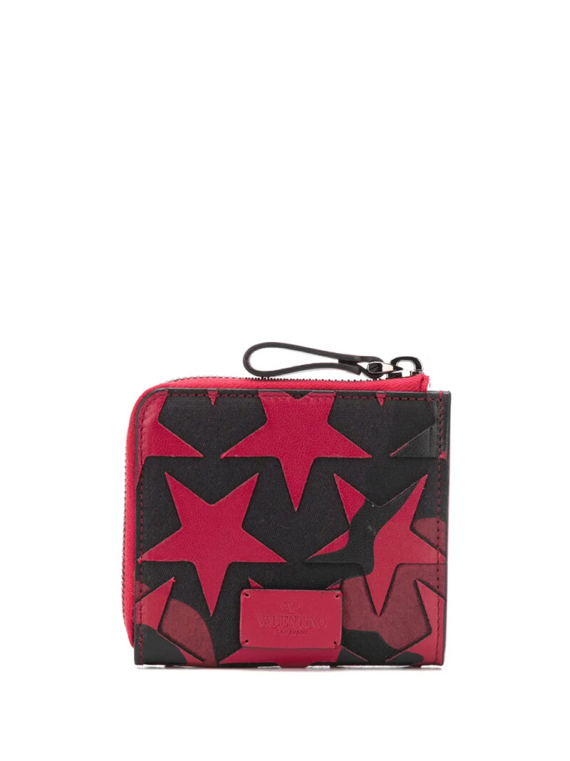 Valentino Garavani camouflage star patch wallet