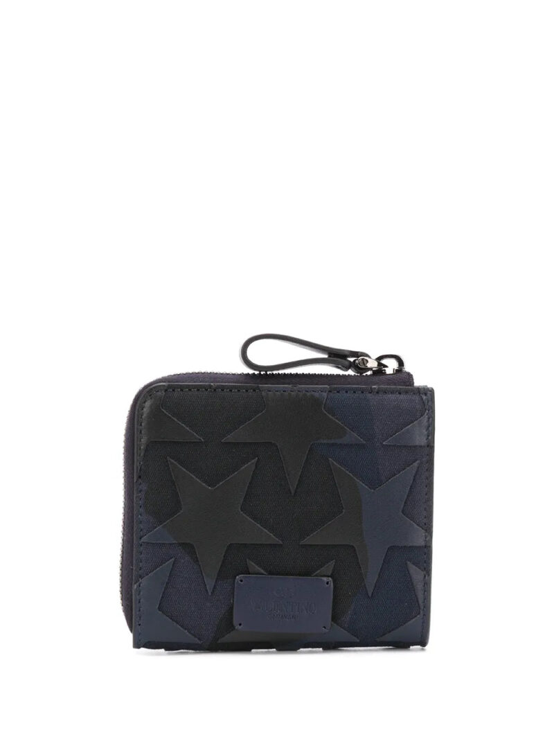 Valentino Garavani  camouflage star patch wallet