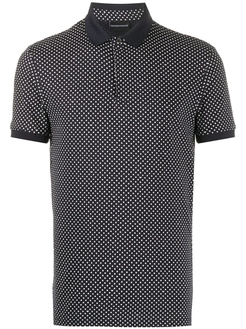 Emporio Armani polka dot print polo shirt