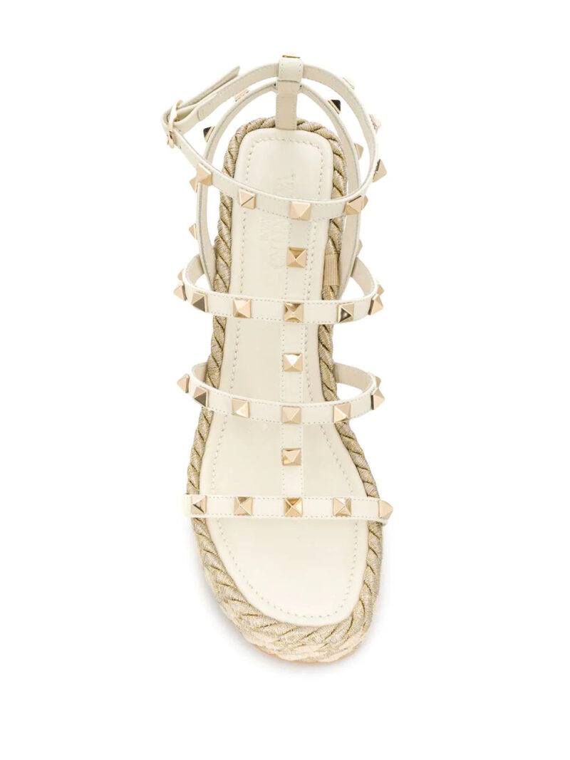 Valentino Garavani  Rockstud 95mm wedge sandals