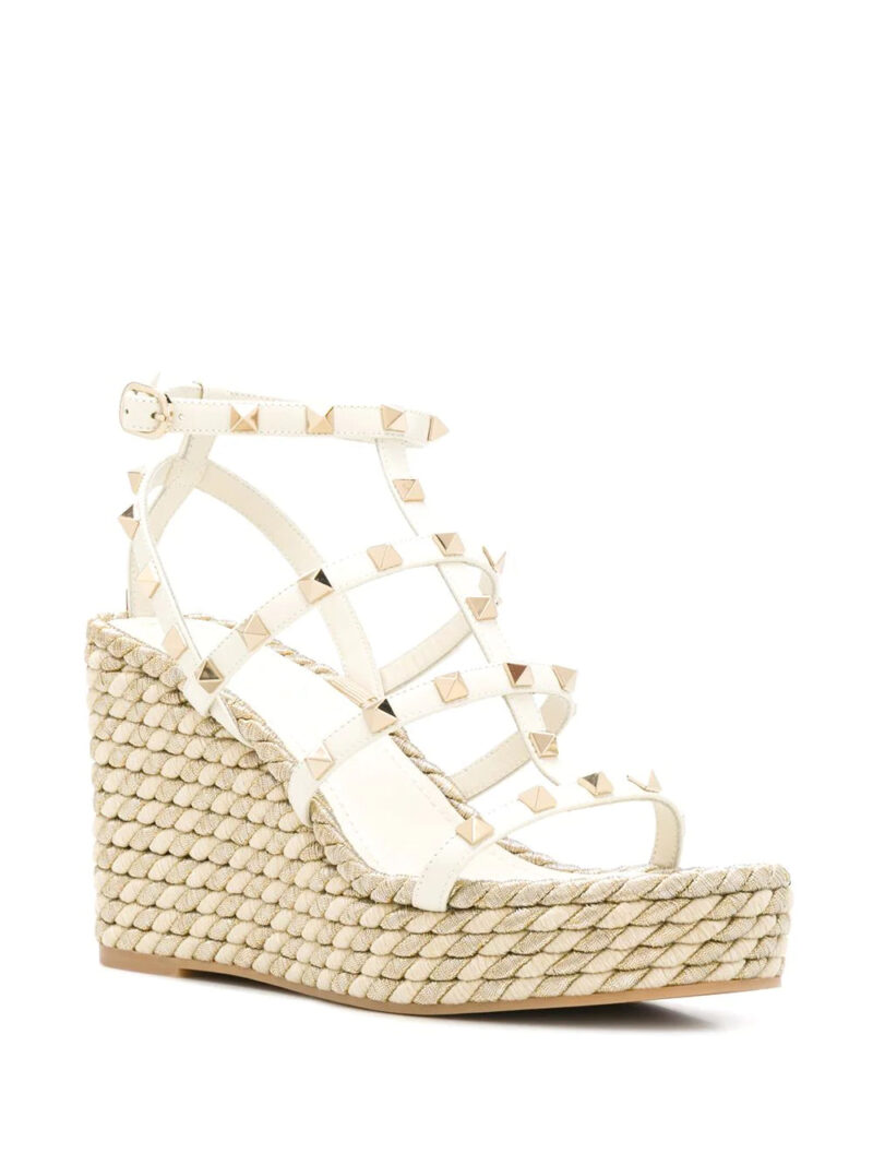 Valentino Garavani  Rockstud 95mm wedge sandals