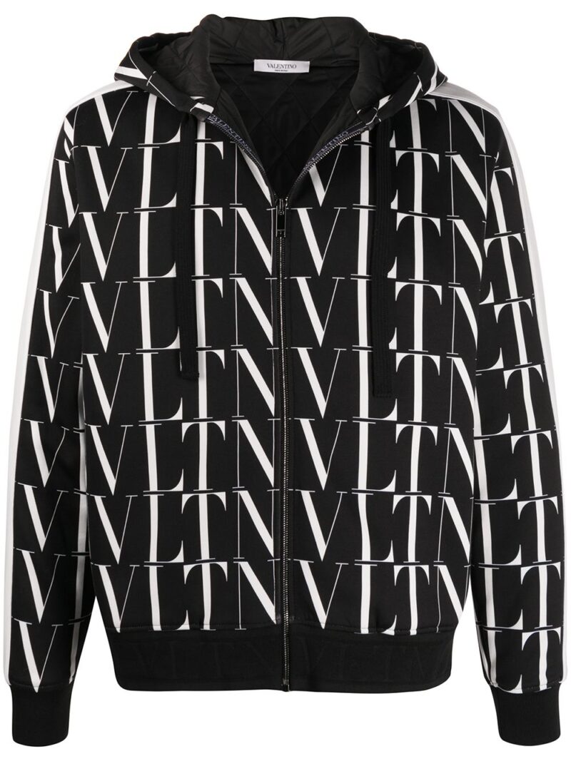 Valentino Garavani  VLTN-print hooded jacket