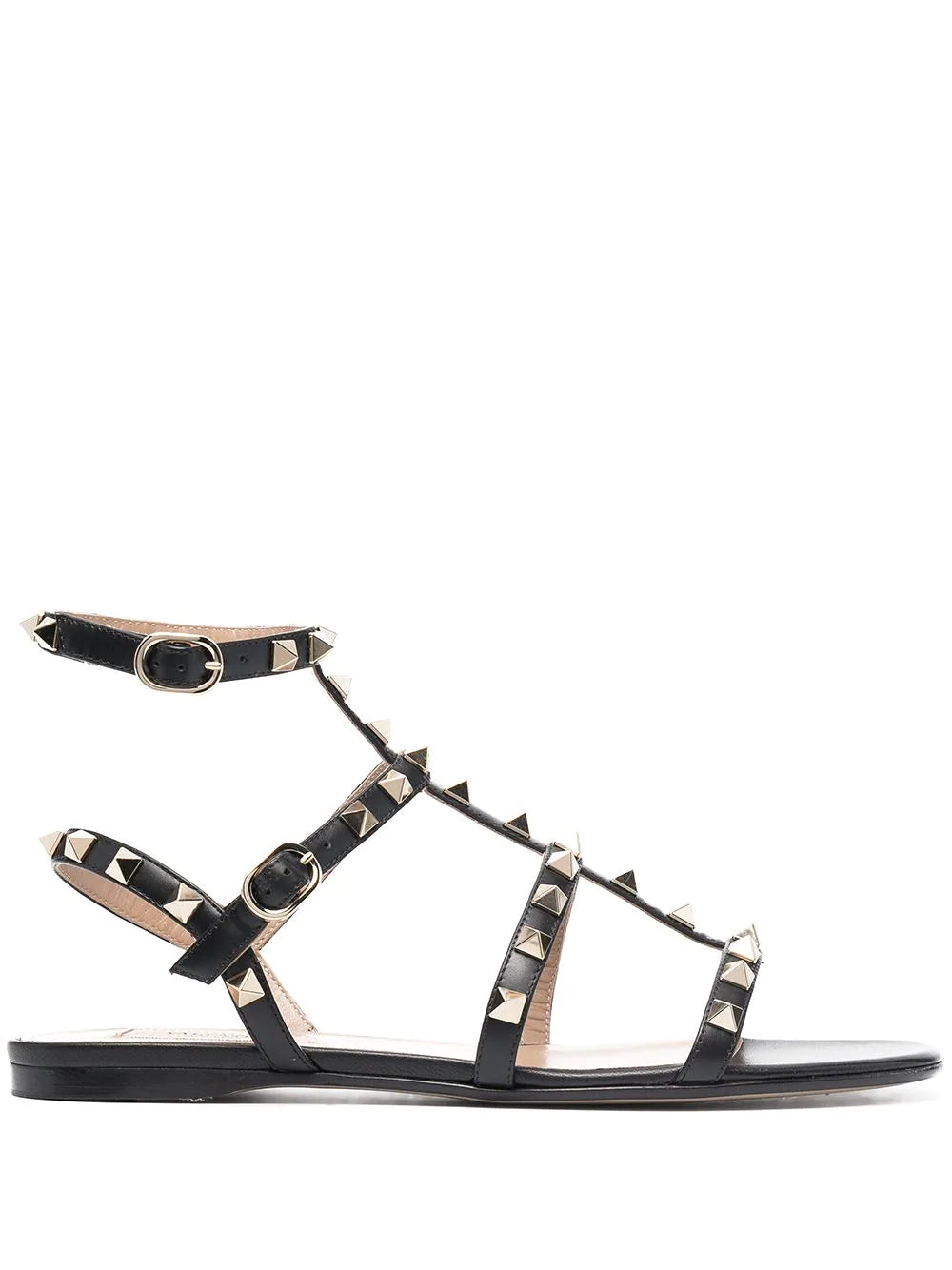 Valentino Garavani Rockstud ankle-strap flat sandals