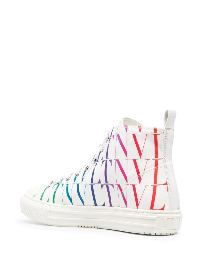Valentino Garavani  VLTN rainbow-logo high-top sneakers