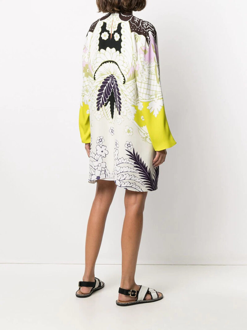 Valentino Garavani  abstract-print long-sleeve dress