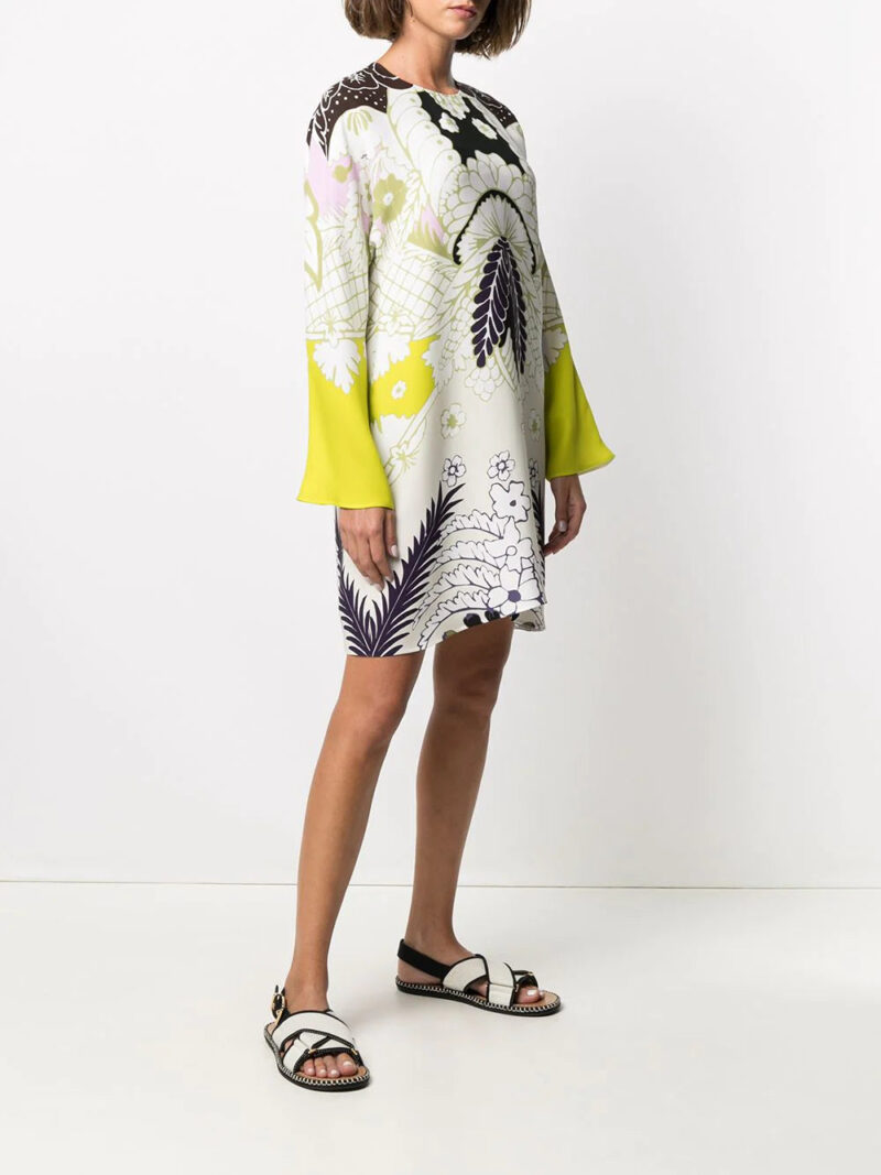 Valentino Garavani  abstract-print long-sleeve dress