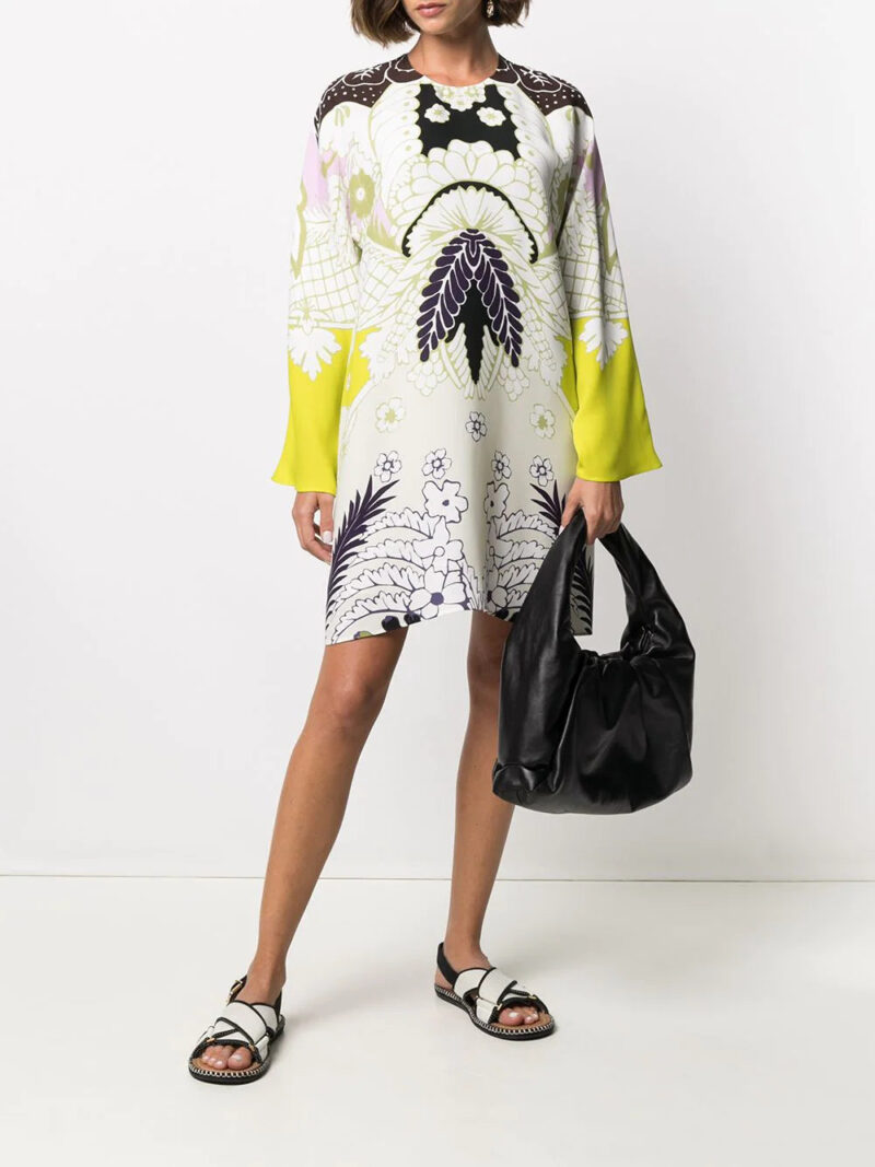 Valentino Garavani  abstract-print long-sleeve dress