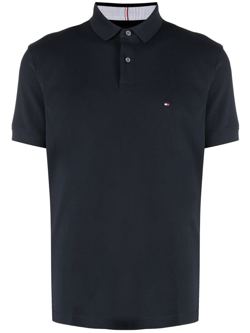 Tommy Hilfiger logo-patch polon shirt
