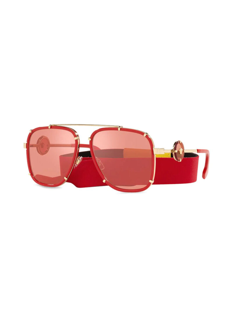 Versace pilot-frame metal sunglasses