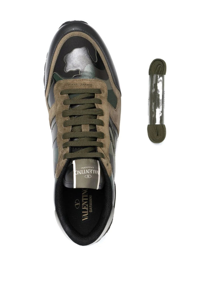 Valentino Garavani  Rockrunner camouflage-print sneakers