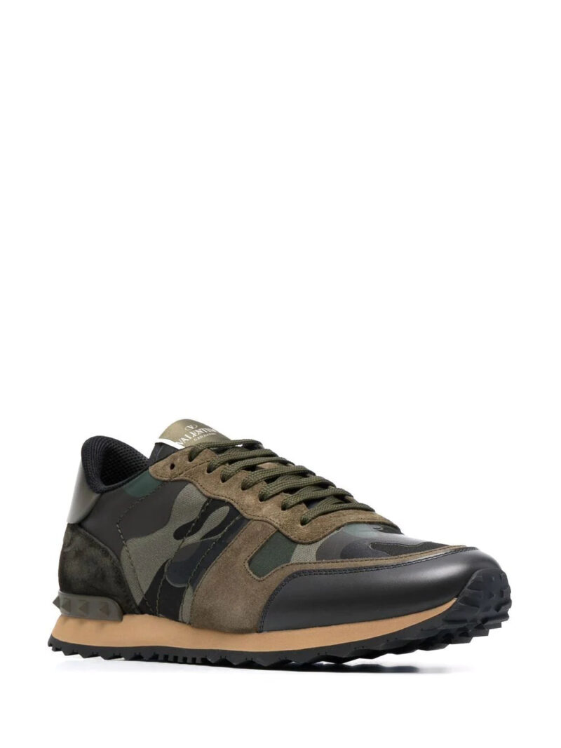 Valentino Garavani  Rockrunner camouflage-print sneakers