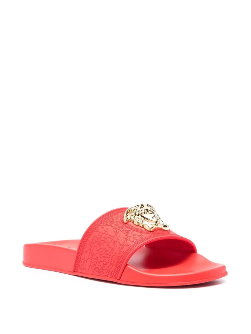 Versace  Medusa-head plaque open-toe slides