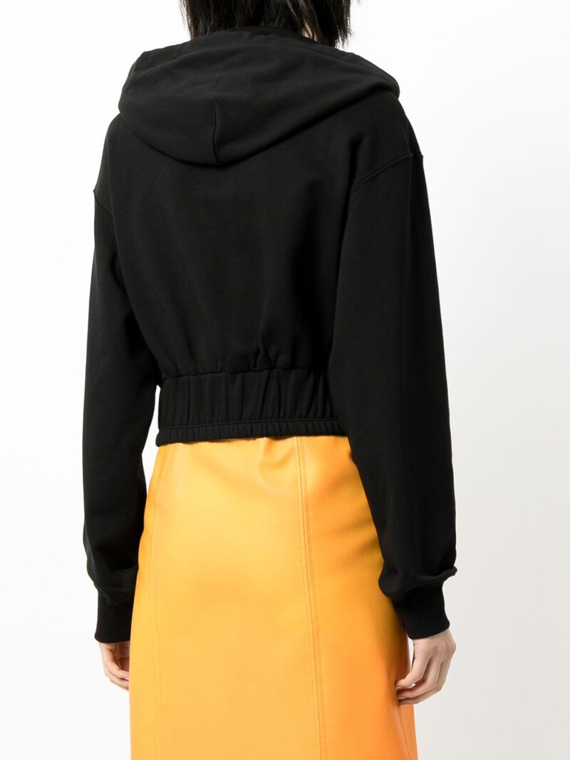 Versace Jeans Couture  logo-waistband cut-out hoodie