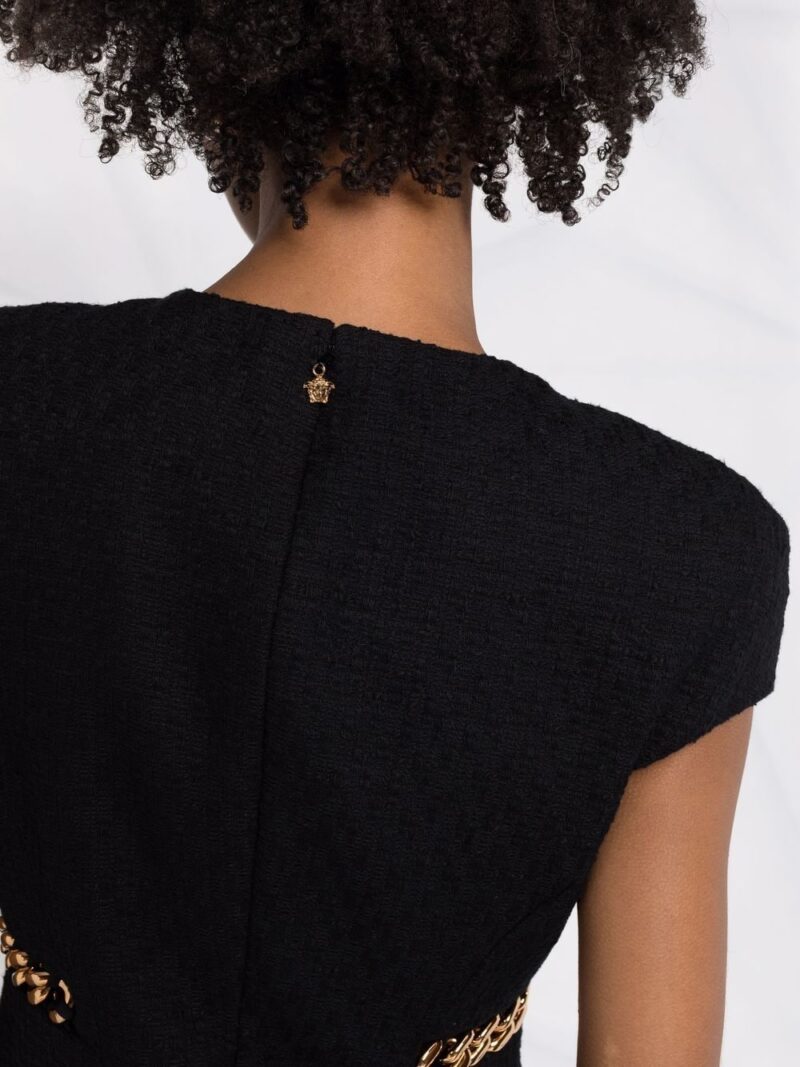 Versace  woven chain-link mini shift dress