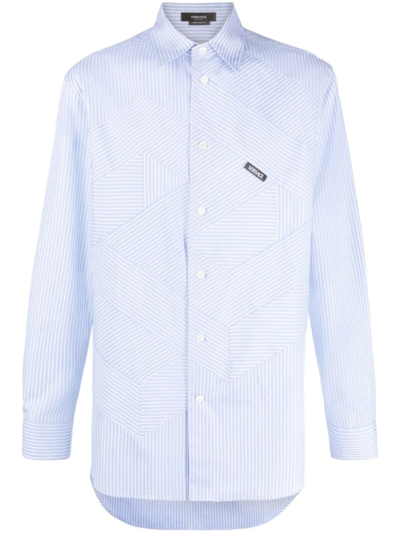 Versace multi-way stripe-print tailored shirt