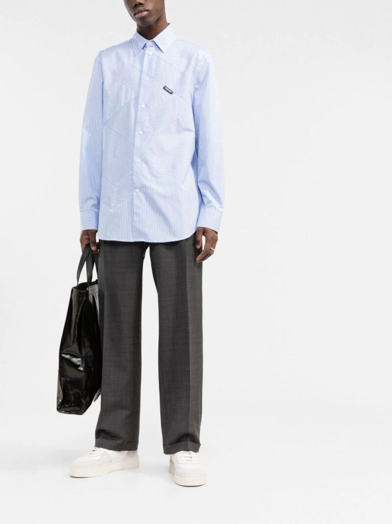 Versace multi-way stripe-print tailored shirt