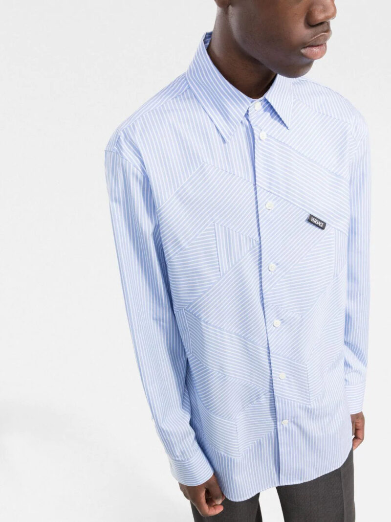 Versace multi-way stripe-print tailored shirt