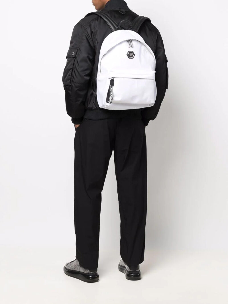 Phillip plein hexagon logo backpack