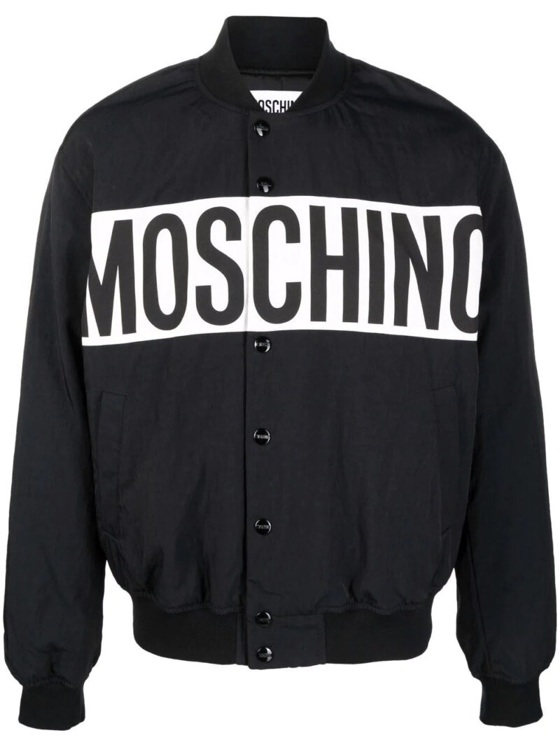 Moschino  logo print bomber jacket