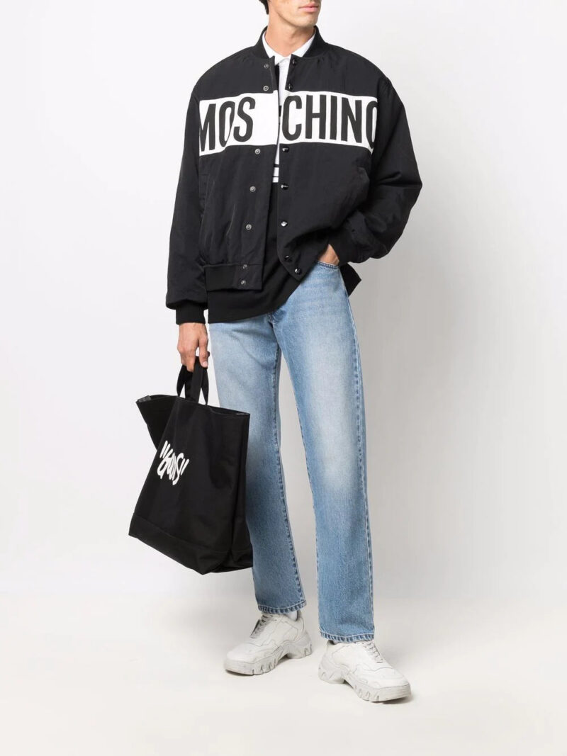Moschino  logo print bomber jacket