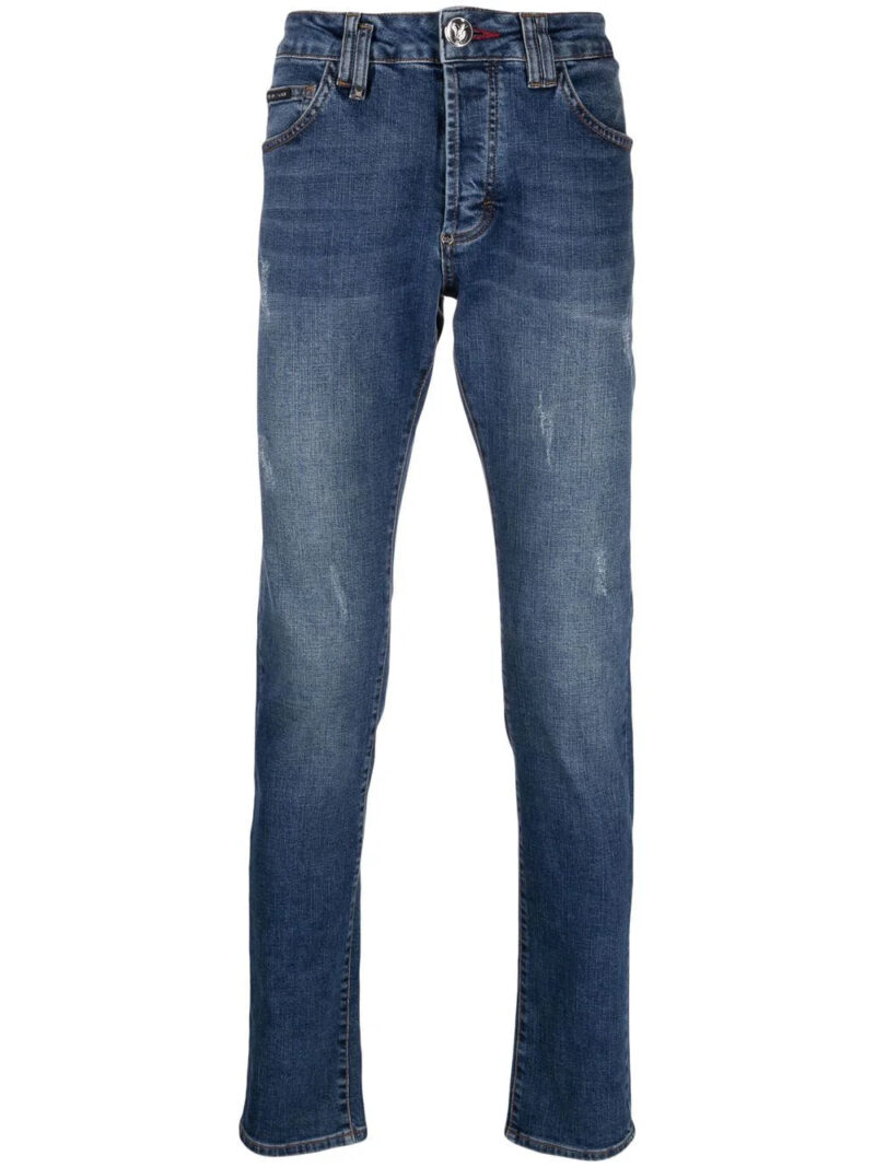 Phillip plein mid-rise super-straight jeans