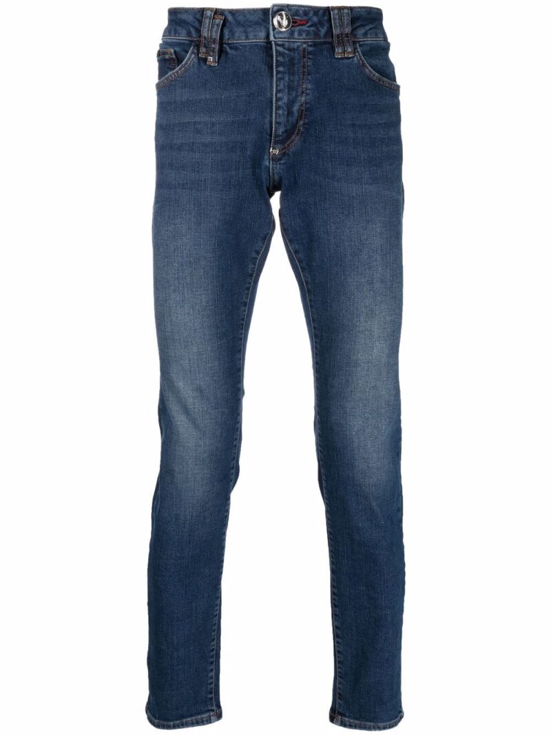 Phillip plein mid-rise slim-cut jeans
