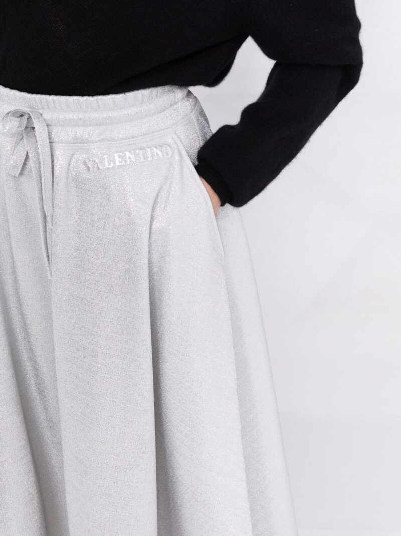 Valentino Garavani  metallic-threading midi skirt