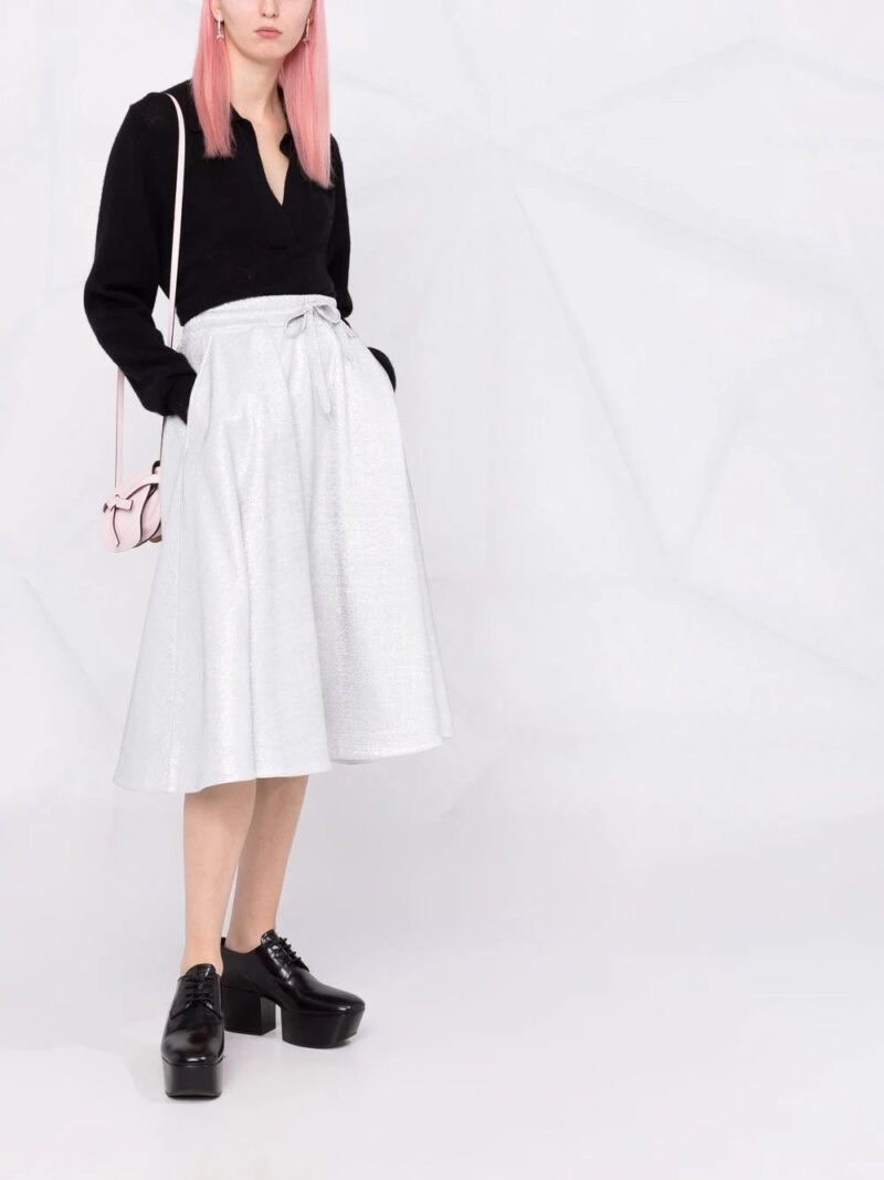 Valentino Garavani  metallic-threading midi skirt