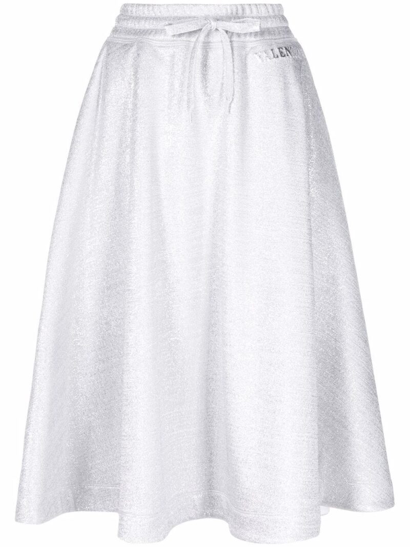 Valentino Garavani  metallic-threading midi skirt