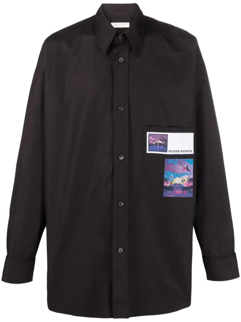 Valentino  Water Nights patches shirt