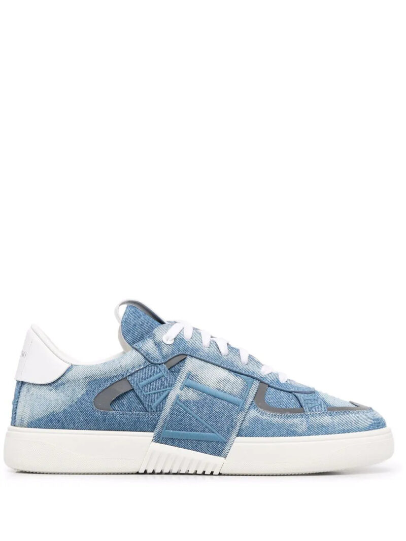 Valentino Garavani  patchwork-denim low-top sneakers
