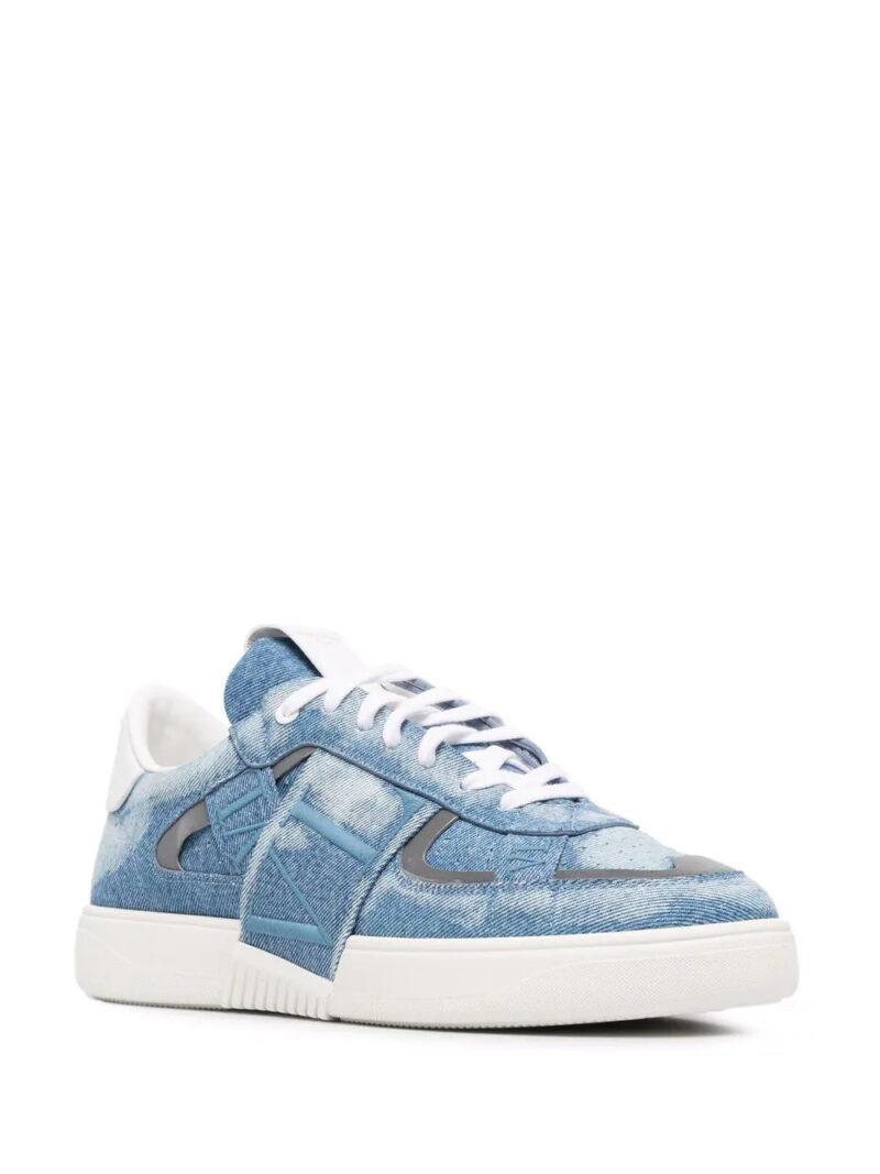 Valentino Garavani  patchwork-denim low-top sneakers