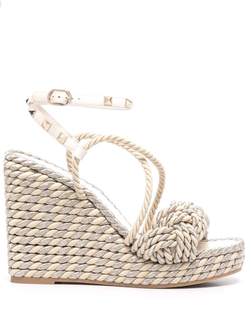 Valentino Garavani  Rockstud wedge sandals
