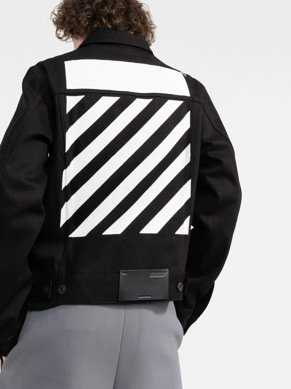 Off-White chest logo-print denim jacket - Image 3