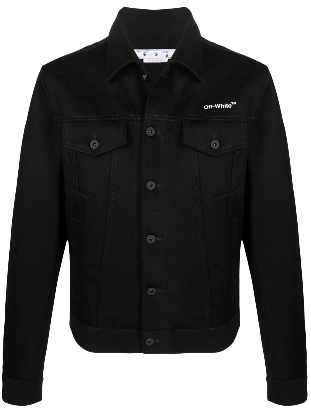 Off-White chest logo-print denim jacket